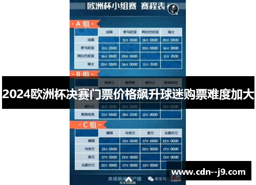2024欧洲杯决赛门票价格飙升球迷购票难度加大